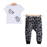 Girl & Boys clothes set long sleeve+Pants owl pattern set of clothes newborn baby suit children clothing
