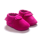 Colorful Soft Baby Moccasin Shoes with Fringe for Newborns and First Walkers