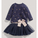 Girls 2 Pcs Set Blue Layered Tutu Dress Sets Clothing Sets cartoon clothing girls Baby girls clothing sets girls clothes